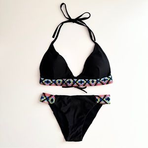 Classic Two Piece Swimwear Bikini Set Large Size